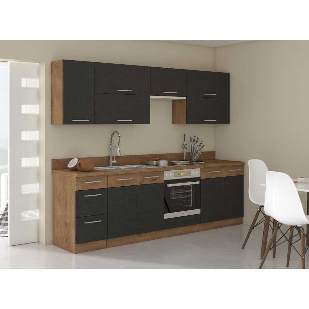 Meble kuchenne VIGO matera, cichy domyk 260cm