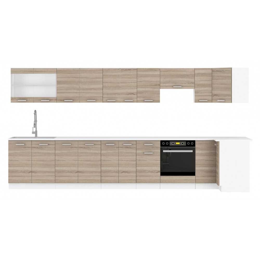 Meble kuchenne DAVE z blatem dąb sonoma trufel 240cm
