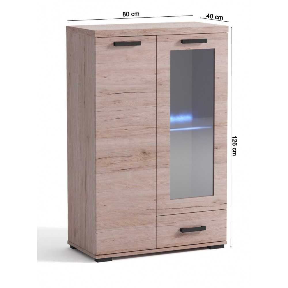 Komoda K4 z szufladą 80cm witryna