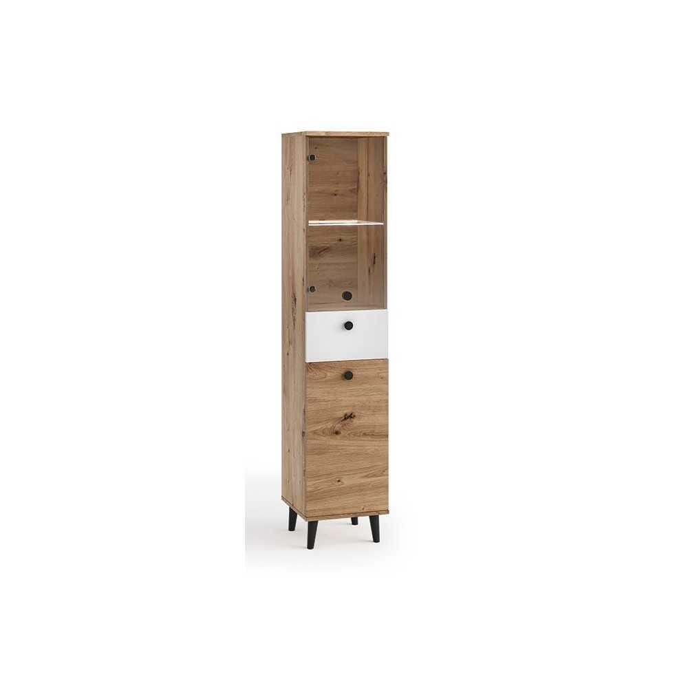 Witryna C5 skandynawska artisan + biały -opcja LED