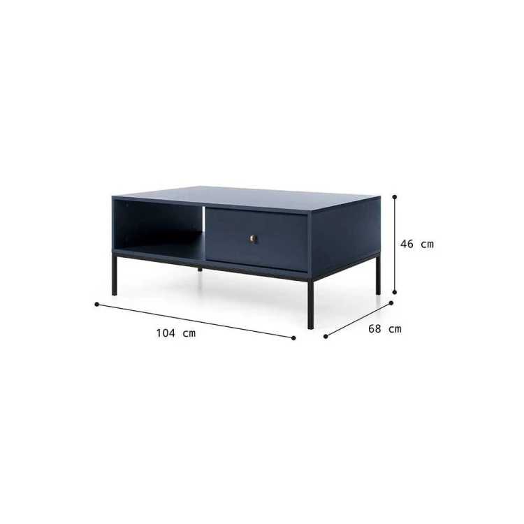 Ława ML104 Mono granat z szufladą
