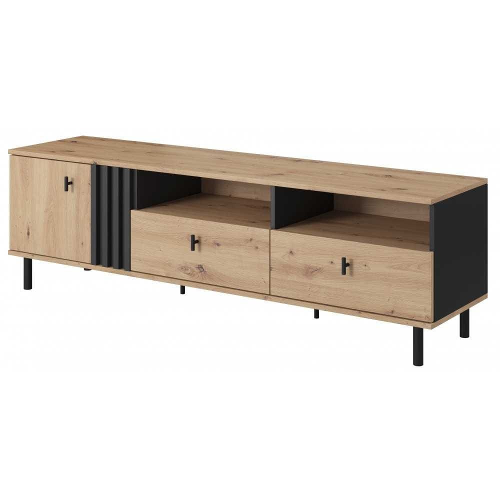 Stolik RTV 165 MADIS lamele artisan + antracyt