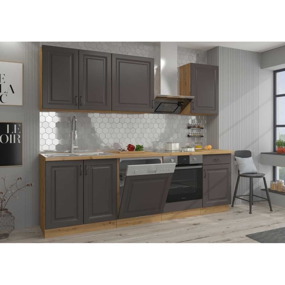 Meble kuchenne STILO - GRAFIT MAT + ARTISAN