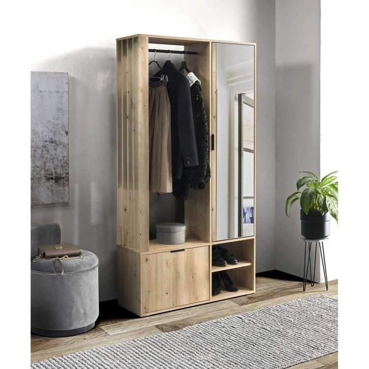 Garderoba z lustrem lamele artisan uniwersalna