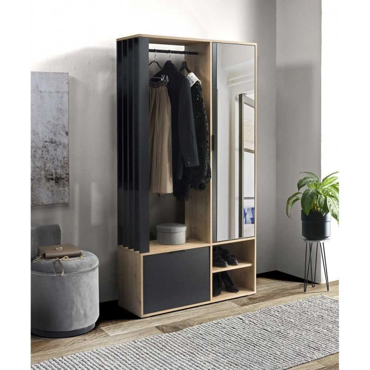 Garderoba z lustrem lamele artisan uniwersalna