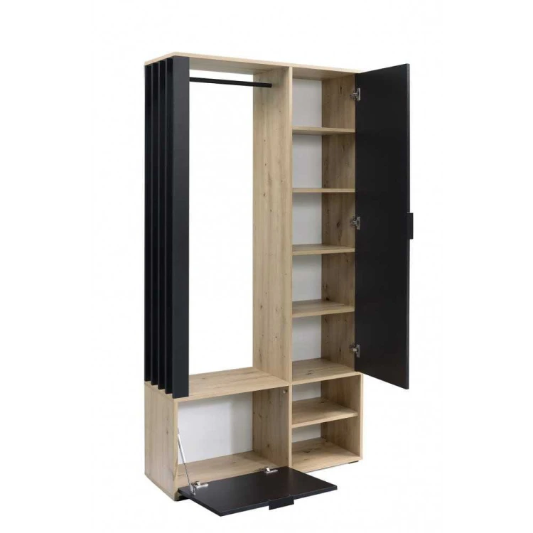 Garderoba z lustrem lamele artisan uniwersalna