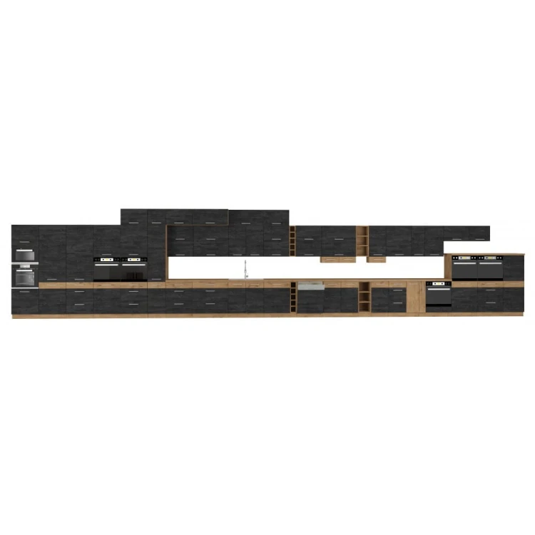 Meble kuchenne FIGO 260cm dark wood + lancelot