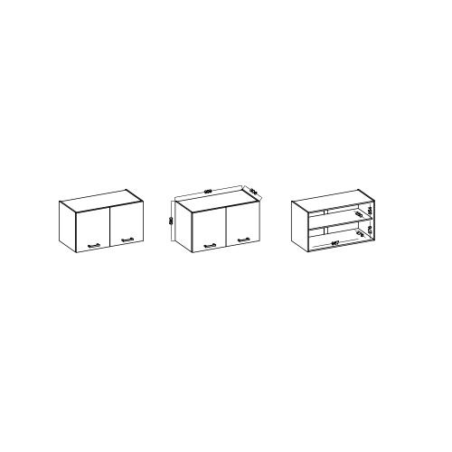 szafka wisząca 100 Maria Biały + artisan