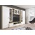 Klasyczna meblościanka PARIS 340 cm dąb sonoma + grafit MDF