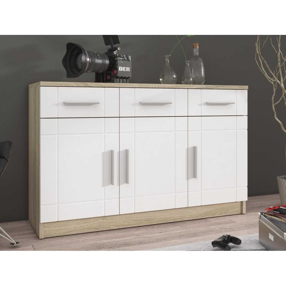 Komoda Paris dąb sonoma + grafit MDF 104