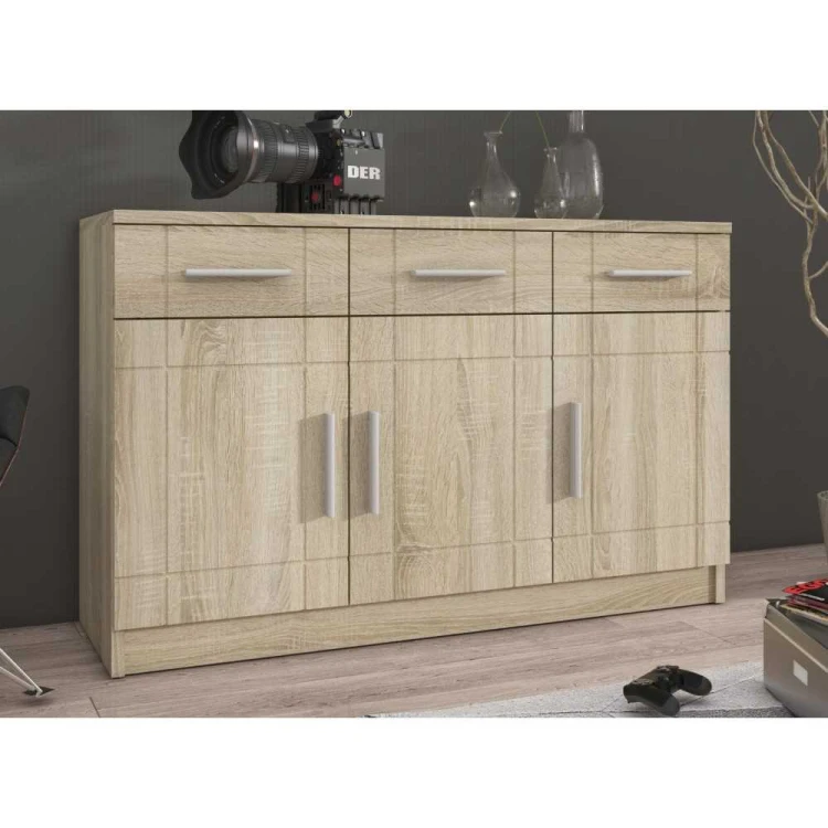 Komoda Paris dąb sonoma + grafit MDF 104