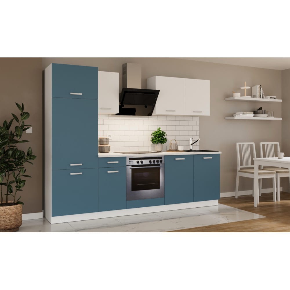 Zestaw Meble kuchenne TONI 260cm - Skagerrak/Biały KUCHNIA