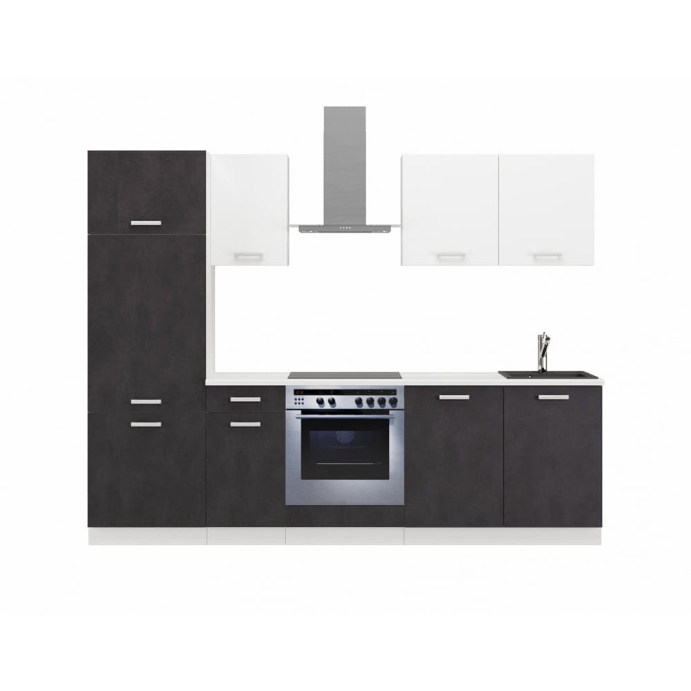 Zestaw Meble kuchenne TONI 260cm - Matera/Biały KUCHNIA