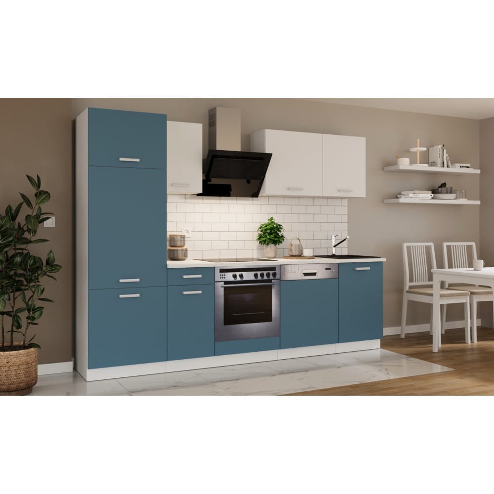 Zestaw Meble kuchenne TONI 270cm - Skagerrak/Biały KUCHNIA