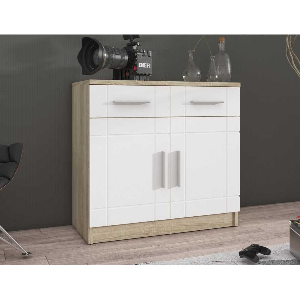 Komoda Paris dąb sonoma + sonoma  MDF 69