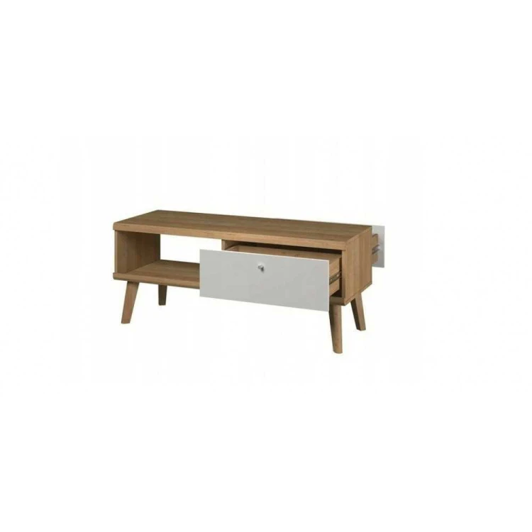 Ława 107 PRIMO dąb riviera + biały
