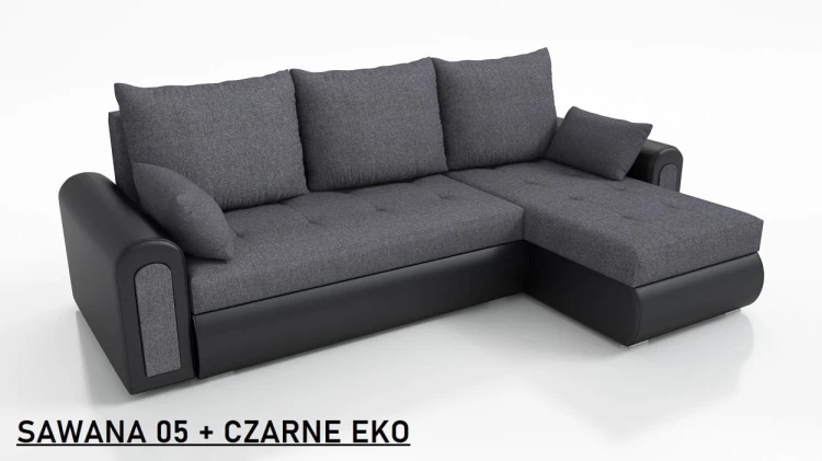 Narożnik Enzo sawana 05 + czarna eko .jpg