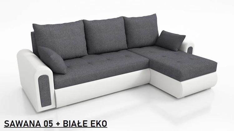 Narożnik Enzo sawana 05 + biała eko .jpg