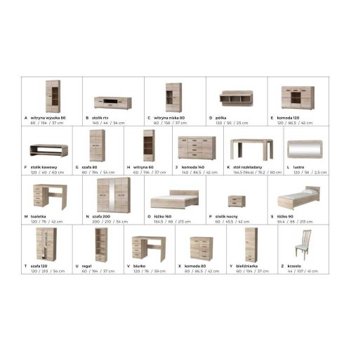 Stolik kawowy 120 system LINK sonoma