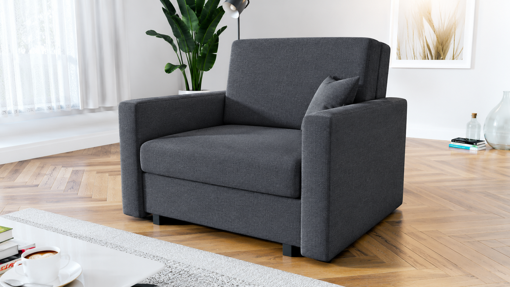 Fotel rozkładany SMART I, sofa, z funkcją spania, pojemnik, różne kolory Kod producenta 37