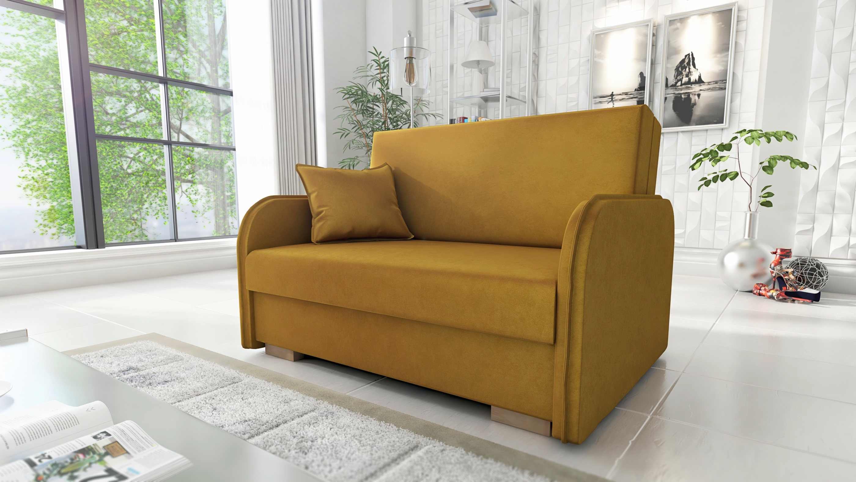 Sofa amerykanka GOLD funkcja spania, pojemnik