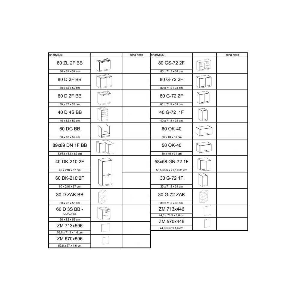 Meble kuchenne EKO WHITE 260cm