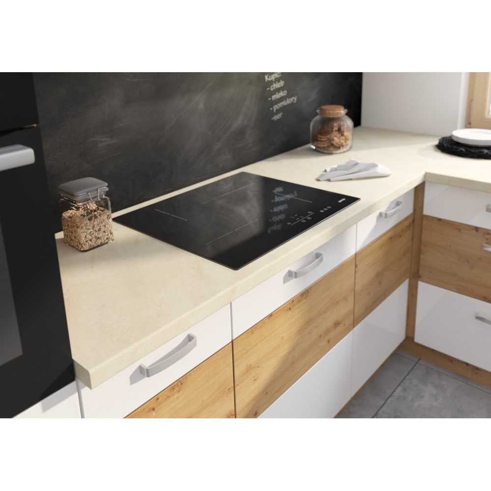 Meble kuchenne ARTISAN BIAŁY POŁYSK 260cm cichy domyk