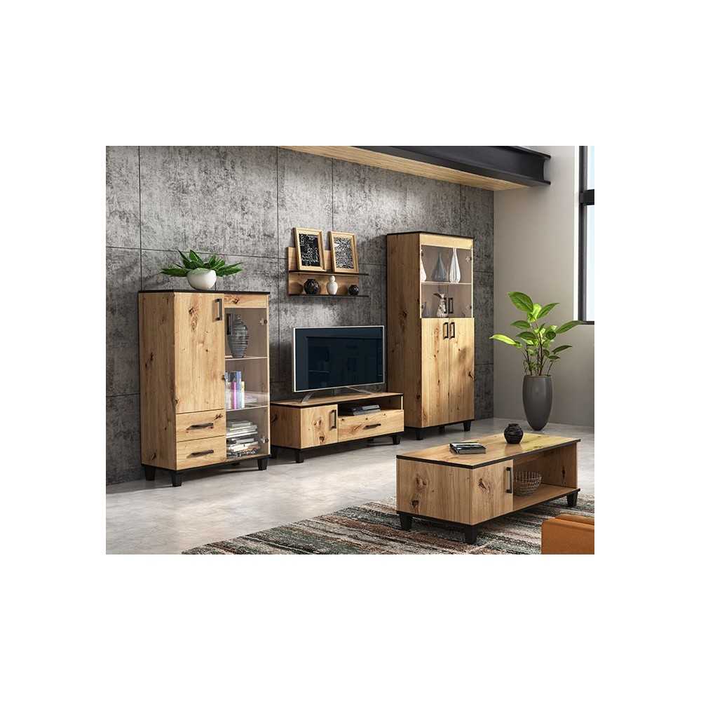 Stolik RTV P7 szuflady 120 cm - dąb artisan