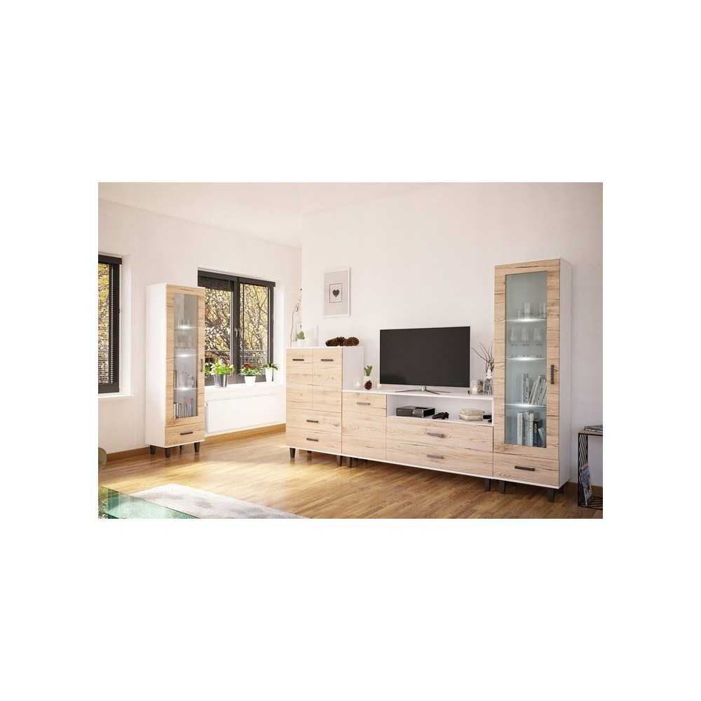 Szafa dwudrzwiowa B7 na nóżkach skandynawska 80cm