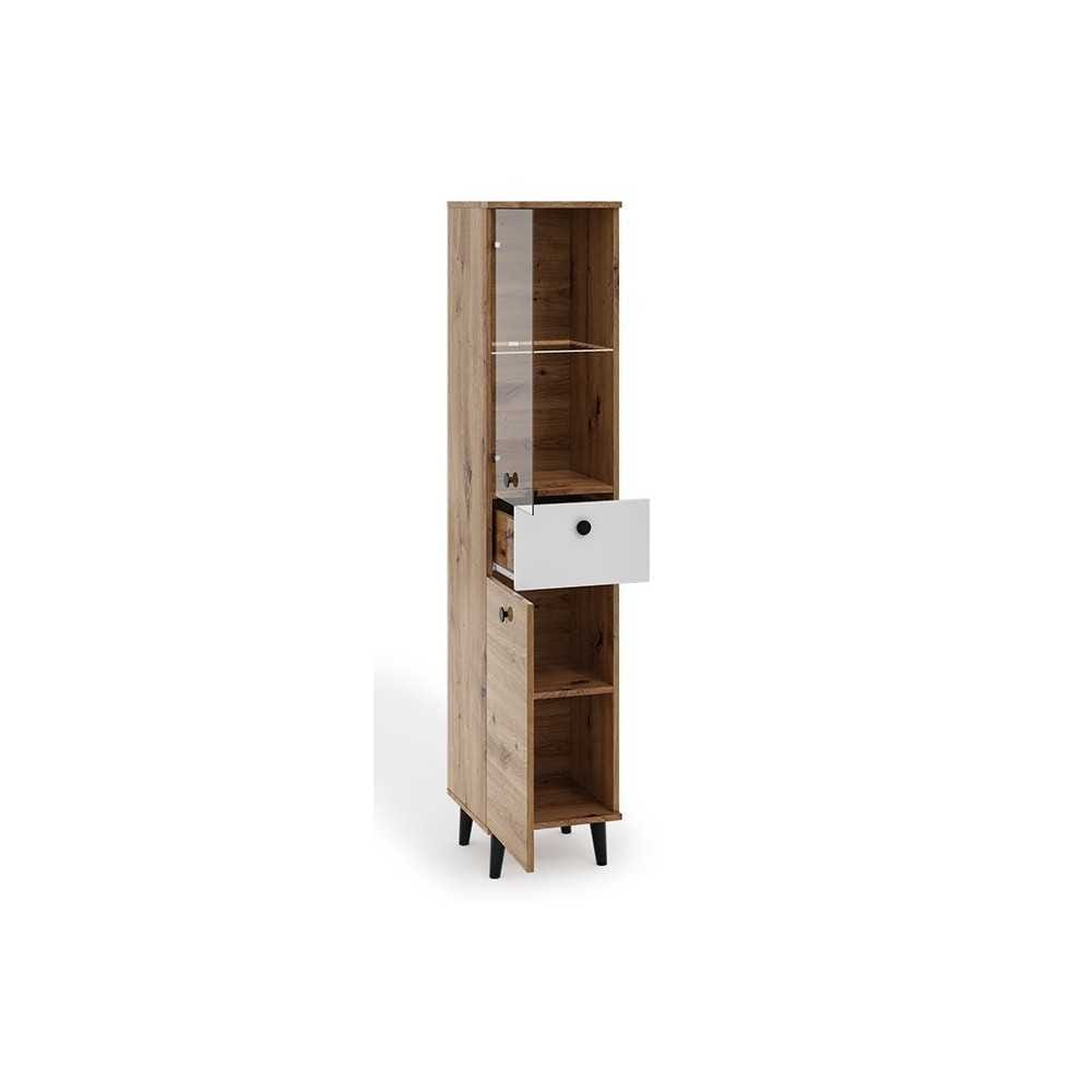 Witryna C5 skandynawska artisan + biały -opcja LED