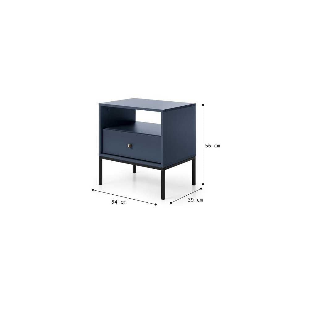 Stolik nocny MONO MS54 w kolorze granat