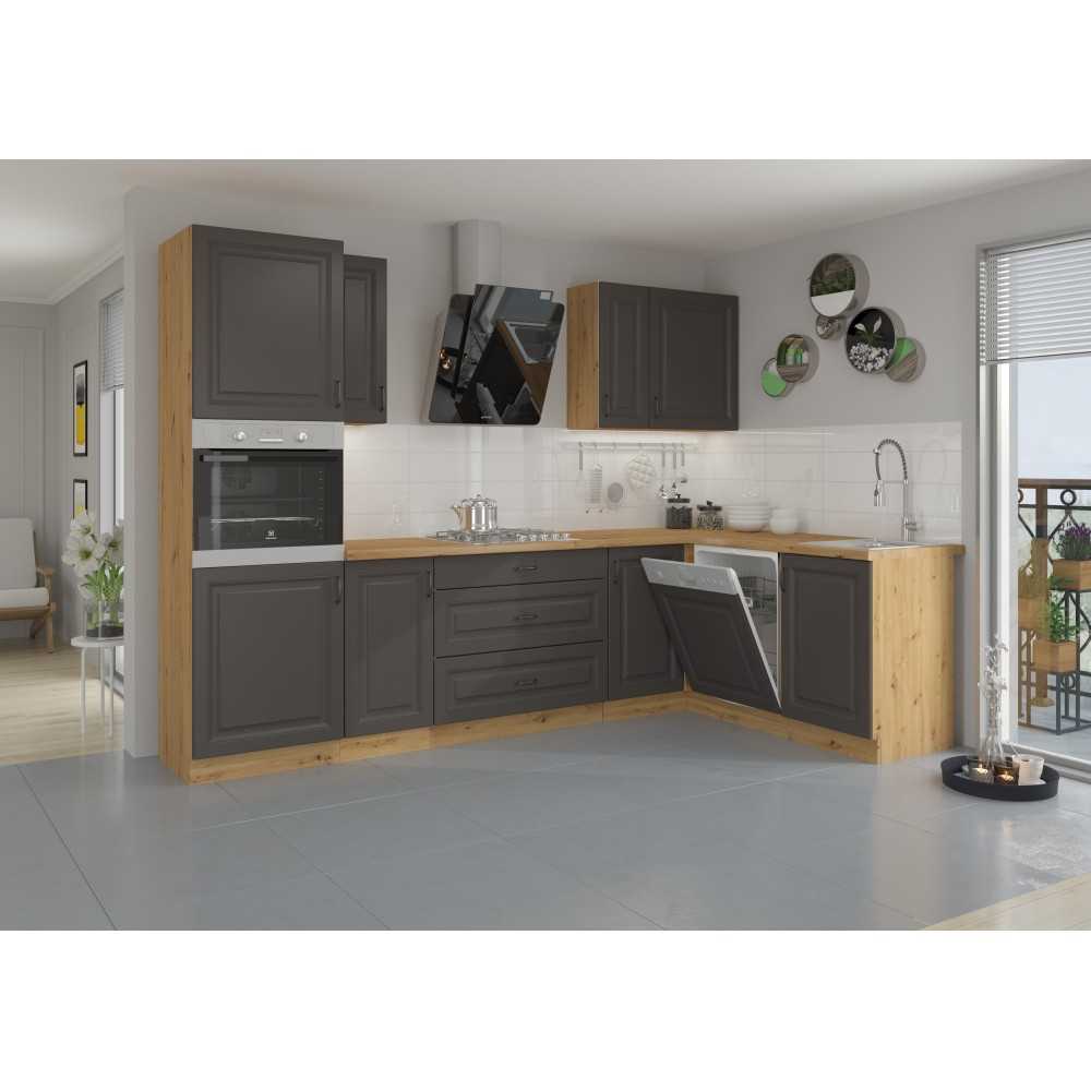 Meble kuchenne STILO - GRAFIT MAT + ARTISAN