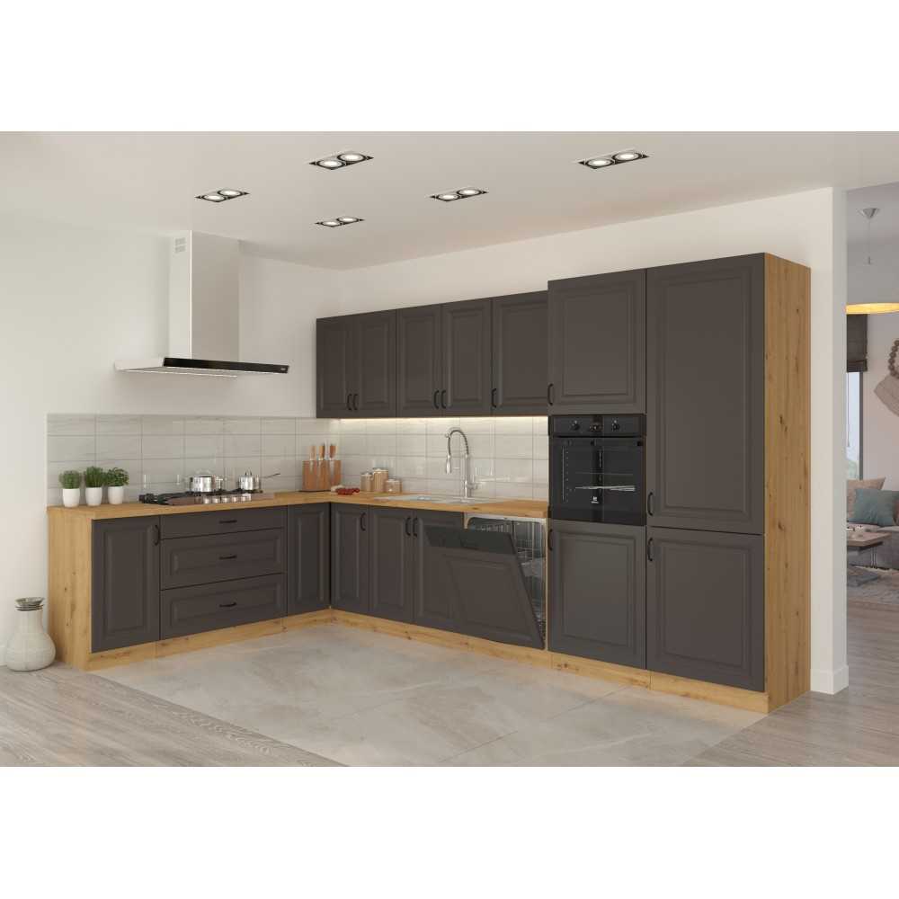 Meble kuchenne STILO - GRAFIT MAT + ARTISAN