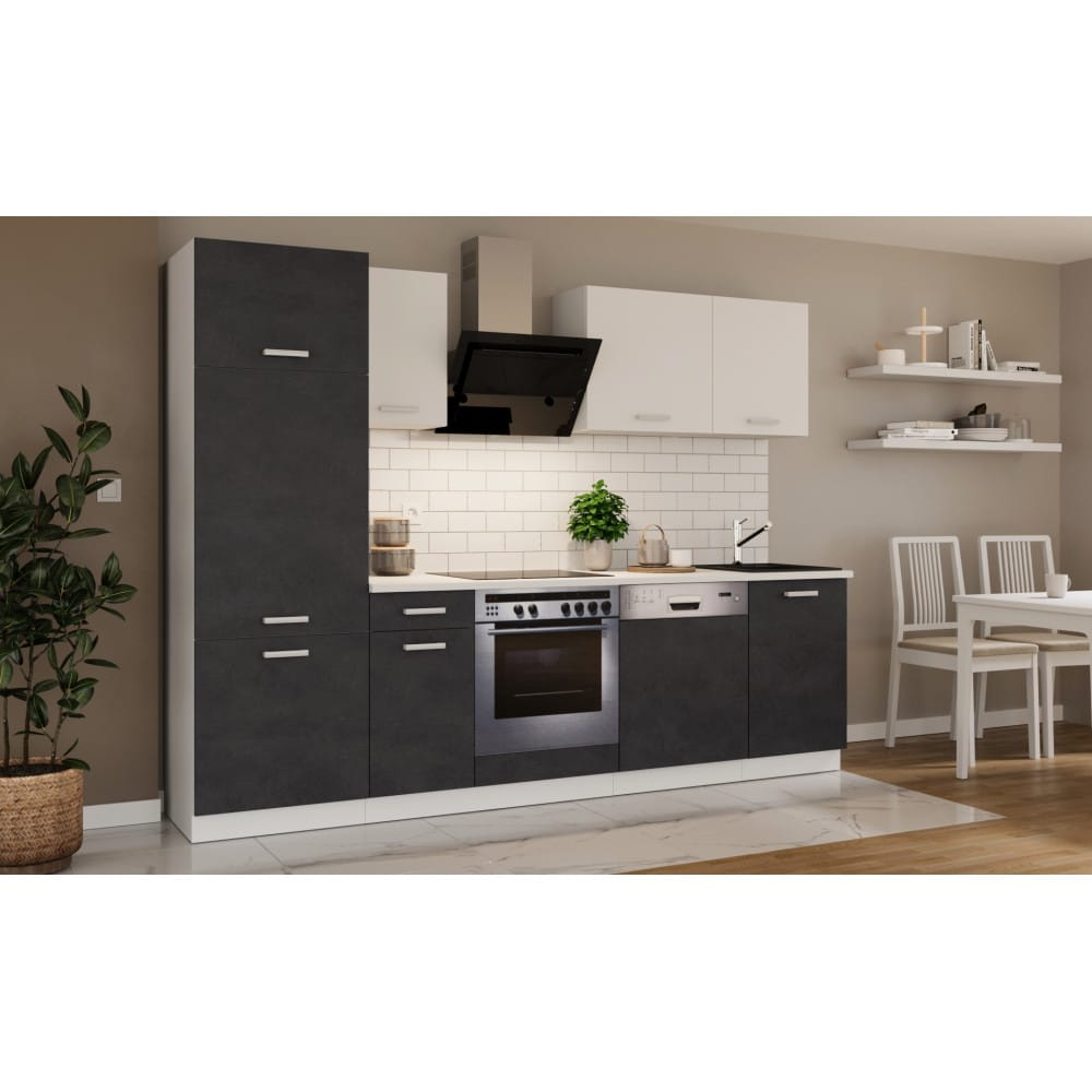 Zestaw Meble kuchenne TONI 270cm - Matera/Biały KUCHNIA