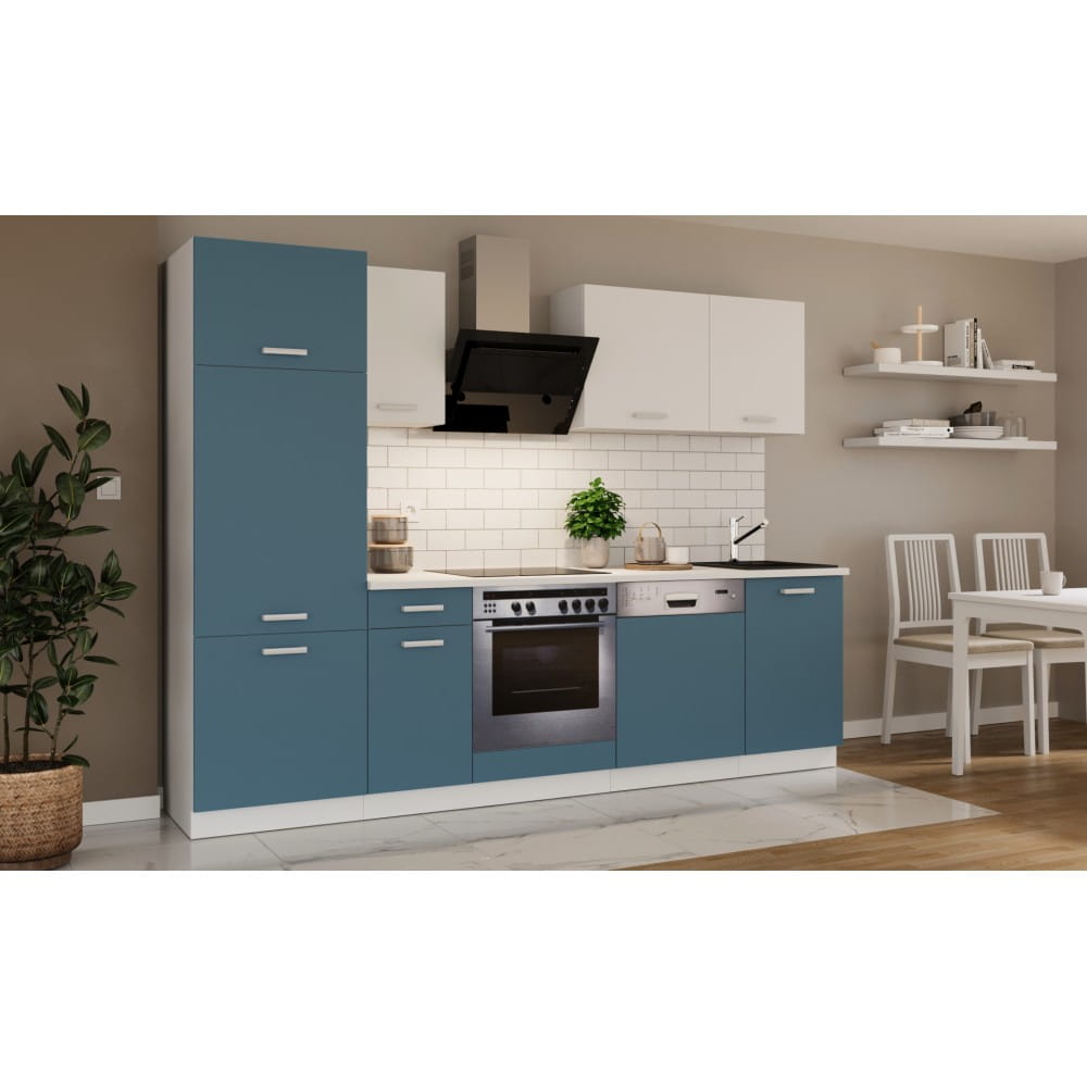 Zestaw Meble kuchenne TONI 270cm - Skagerrak/Biały KUCHNIA