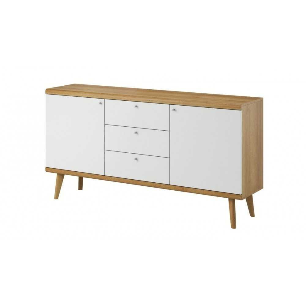 Komoda 160 PRIMO dąb riviera + biały