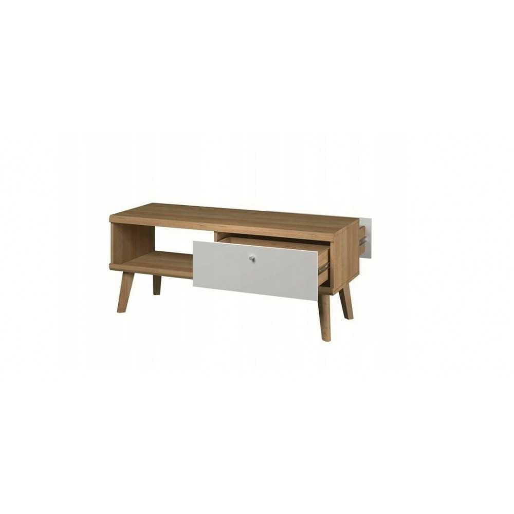 Ława 107 PRIMO dąb riviera + biały